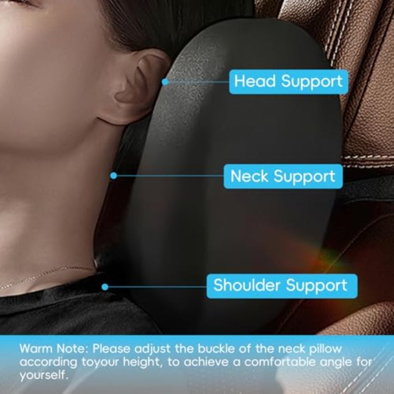 Lumbar Support Pillow Neck Pillow Kit for Office Chair Car Bed Memory Foam Seat Cushion for Lower Back Pain Relief Desk Recliner Travel Sofa Pregnancy Airplane Support Firm Small Size - Image 4
