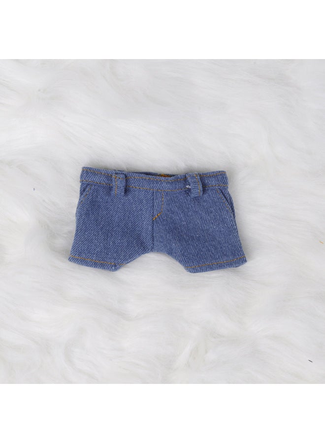 10cm Doll 20cm Cotton Doll Trousers Suit Denim Coat Pants Cotton Doll Clothes-Specifications:10cm-color:blue Denim Trousers - Image 1