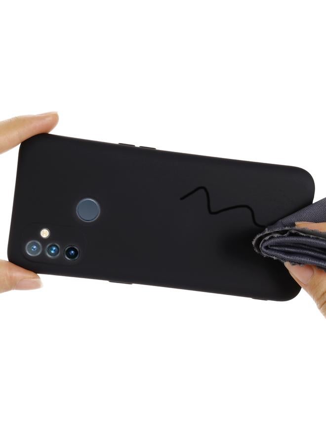 اس-توب جراب لهاتف OnePlus Nord N100 مصنوع من السيليكون السائل المقاوم للصدمات بتغطية كاملة بلون نقي - Image 5