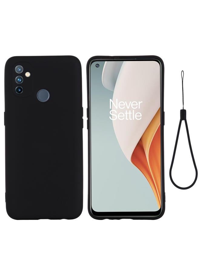 اس-توب جراب لهاتف OnePlus Nord N100 مصنوع من السيليكون السائل المقاوم للصدمات بتغطية كاملة بلون نقي - Image 1