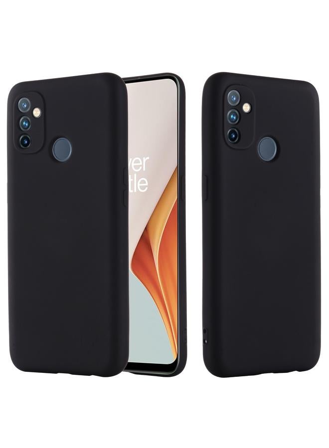 اس-توب جراب لهاتف OnePlus Nord N100 مصنوع من السيليكون السائل المقاوم للصدمات بتغطية كاملة بلون نقي - Image 2