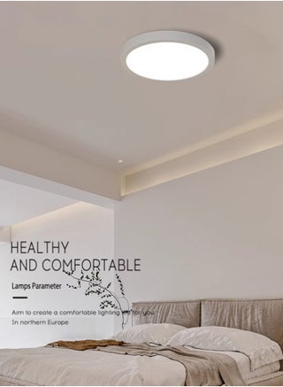 Ultra-Bright 30W Round LED Ceiling Panel Light | 3100 Lumens | 2835 SMD | 6500K White Light | Slim Surface Mount Fixture for Indoor Use | PC Material | 28.8 cm - view 5