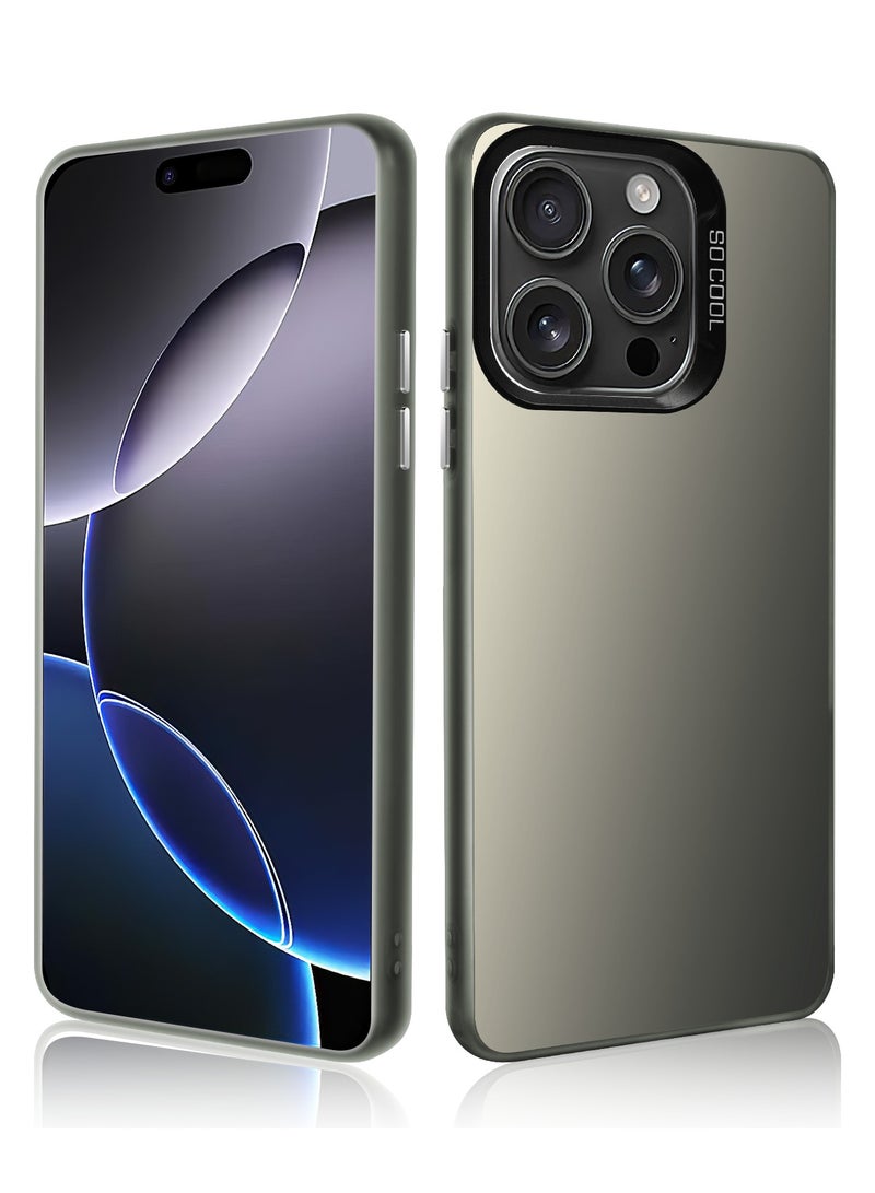 LiuShan iPhone 16 Pro Max Case, Slim TPU Bumper Phone Cover,360°Full Body Shockproof Protective Phone Case for iPhone 16 Pro Max Gray - Image 1