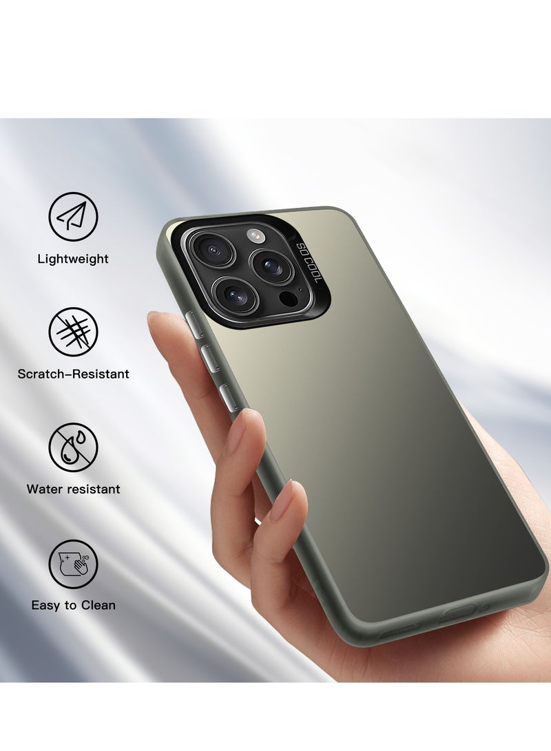 LiuShan iPhone 16 Pro Max Case, Slim TPU Bumper Phone Cover,360°Full Body Shockproof Protective Phone Case for iPhone 16 Pro Max Gray - Image 4