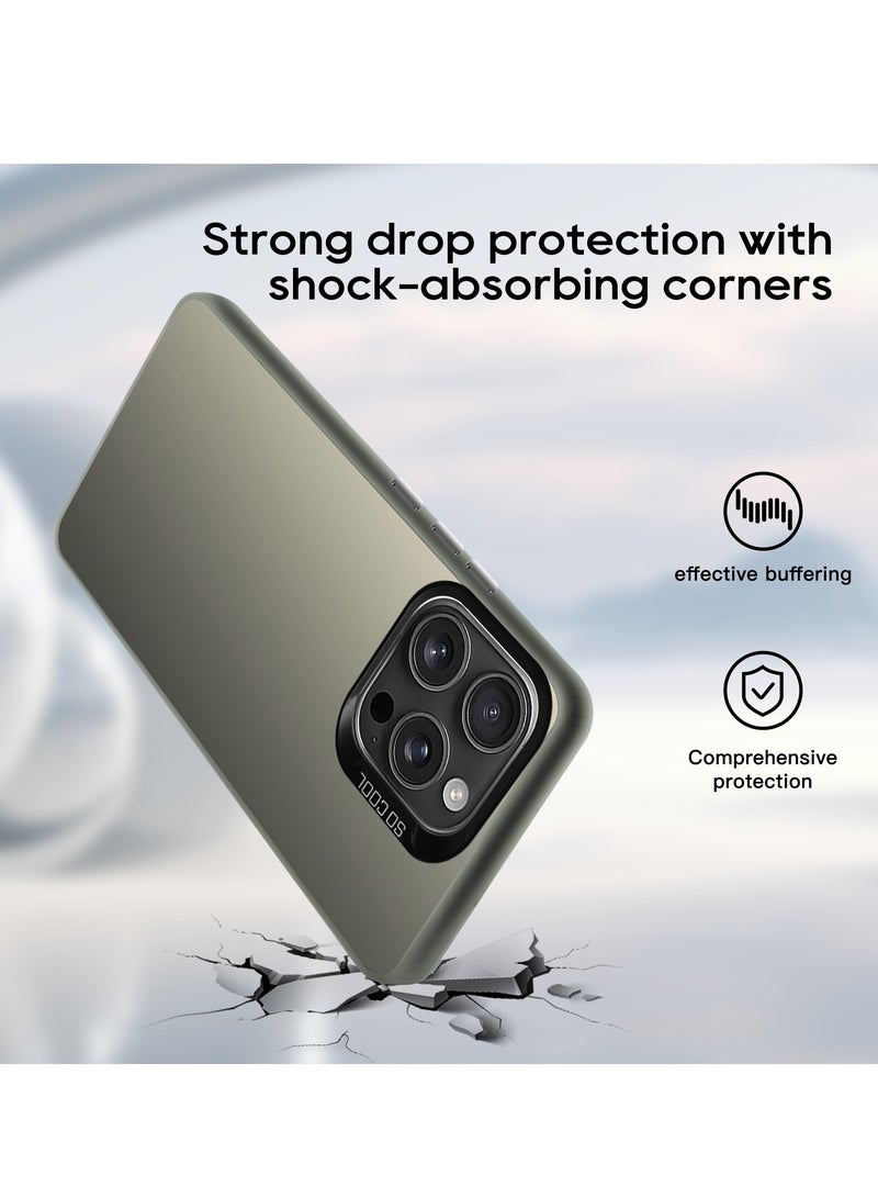 LiuShan iPhone 16 Pro Max Case, Slim TPU Bumper Phone Cover,360°Full Body Shockproof Protective Phone Case for iPhone 16 Pro Max Gray - Image 5