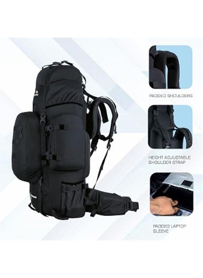TRAWOC WILDWING 95L Internal Frame Travel Backpack with Detachable Daypack (80+15) / Camping Hiking Trekking Bag Large Rucksack for Men & Women BHK007 - Image 4