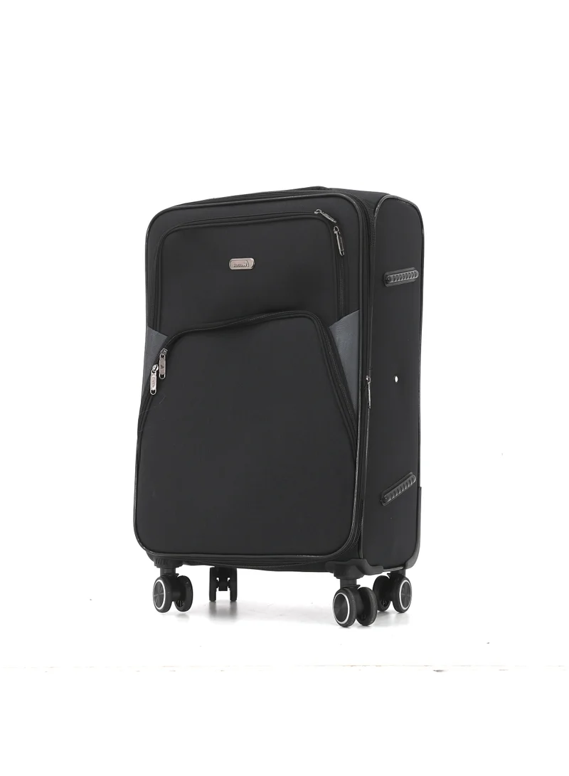 Melife me life 4-Piece Softside Luggage Set, Black