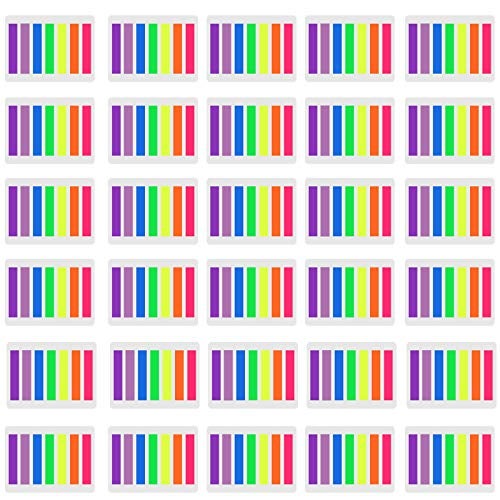 SIQUK 4200 Pieces Flag Tabs Colored Page Markers Sticky Index Tabs Page Flags, 30 Sets 7 Colors - Image 1