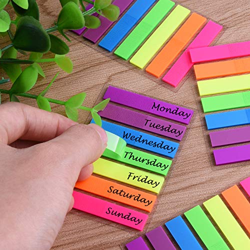 SIQUK 4200 Pieces Flag Tabs Colored Page Markers Sticky Index Tabs Page Flags, 30 Sets 7 Colors - Image 5