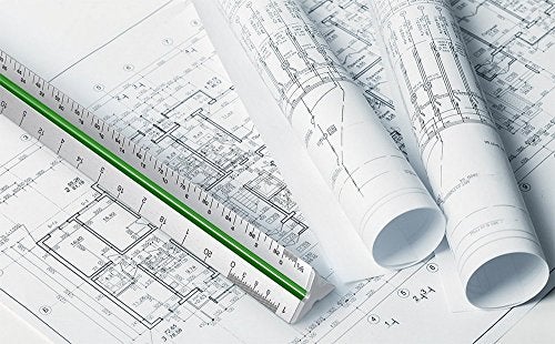 ARTEZA Architectural Scale Ruler 12Inch Triangular Ruler Anodized Aluminum Tool with LaserEtched Markings for Blueprints Tech Drawings - Image 3