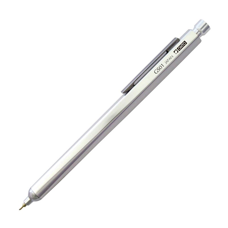 OHTO GS01 Silver Needle Point Ballpoint Pen [Without Box] – Sleek Aluminum Design, 0.7mm Black Ink, Smooth Ink Flow, and Refillable Ink for Smudge-Free Writing, Perfect for Office, Journaling, Gifts. - Image 1