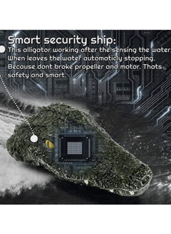 Excefore Remote Control Boat 2.4G High Speed Simulation Crocodile Head Water Toys for Pools and Lakes Floating Crocodile Head High Simulation Alligator Head RC Boats Prank Toys for Adults and Kids  - Image 4