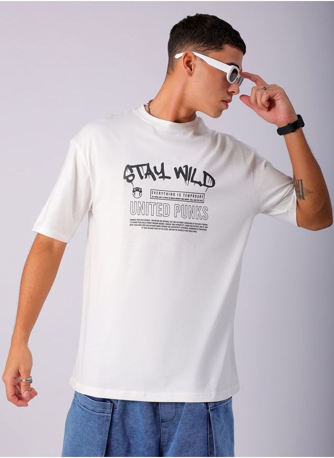 The Indian Garage Co Men Boxy Oversized Graphic Back Printed Round Neck Tshirt  - Image 5