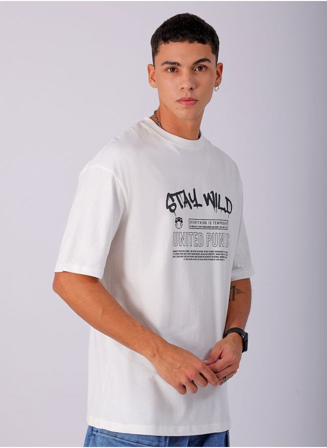 The Indian Garage Co Men Boxy Oversized Graphic Back Printed Round Neck Tshirt  - Image 3