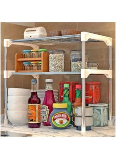 Hihonor Cabinet Shelf Organizer Rack, Simplicity Kitchen Storage Rack, Household Double-layer Microwave Rack, Bathroom Storage Rack, Storage Organize Shelf, Black  - Image 5