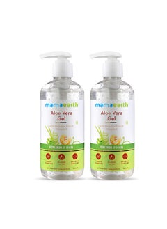 Mamaearth Aloe Vera Gel With Pure Aloe Vera & Vitamin E For Skin And Hair | Hydrates Skin | Soothes Irritated Skin - 300 Ml (Pack Of 2)  - Image 1