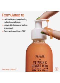 Youth To The People Youth To The People Superfruit Gentle Exfoliating Facial Cleanser (5 fl oz), Papaya and Vitamin C Face Wash, Exfoliate + Brighten, Radiant + Glowing Skin, Energizing Scent, Vegan  - Image 5