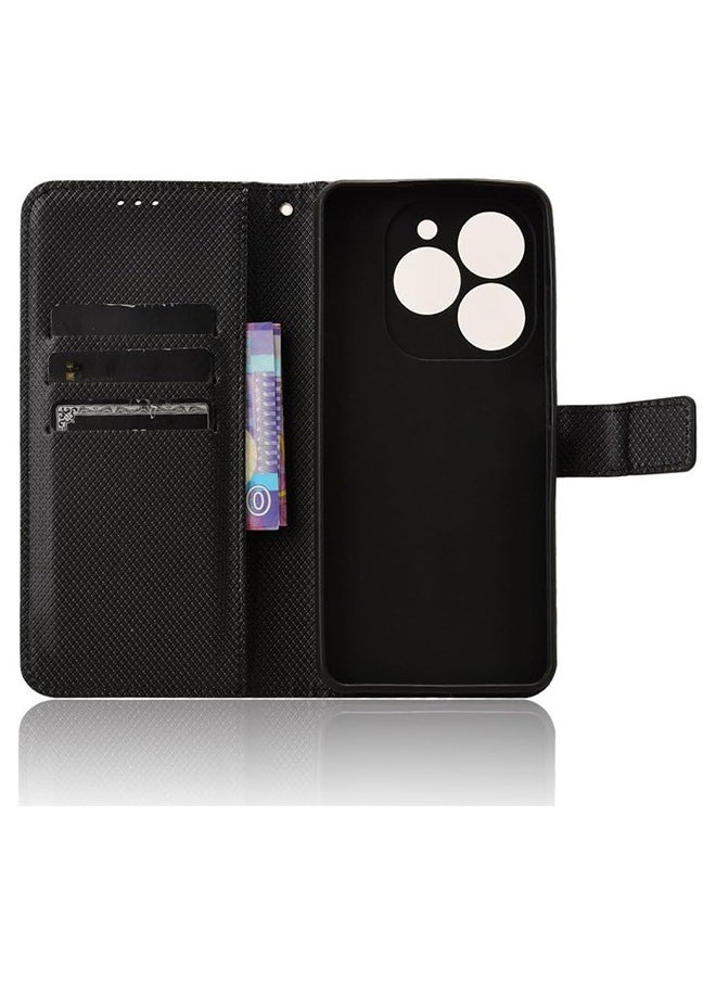 X-level Case Cover for Tecno Spark 20 4g With Full Body Camera Lens Protector PU Leather Flip Folio Wallet Card Holder Shockproof Protective Back Cover With Release Hand Phone Daily Video Kickstand  - Image 5