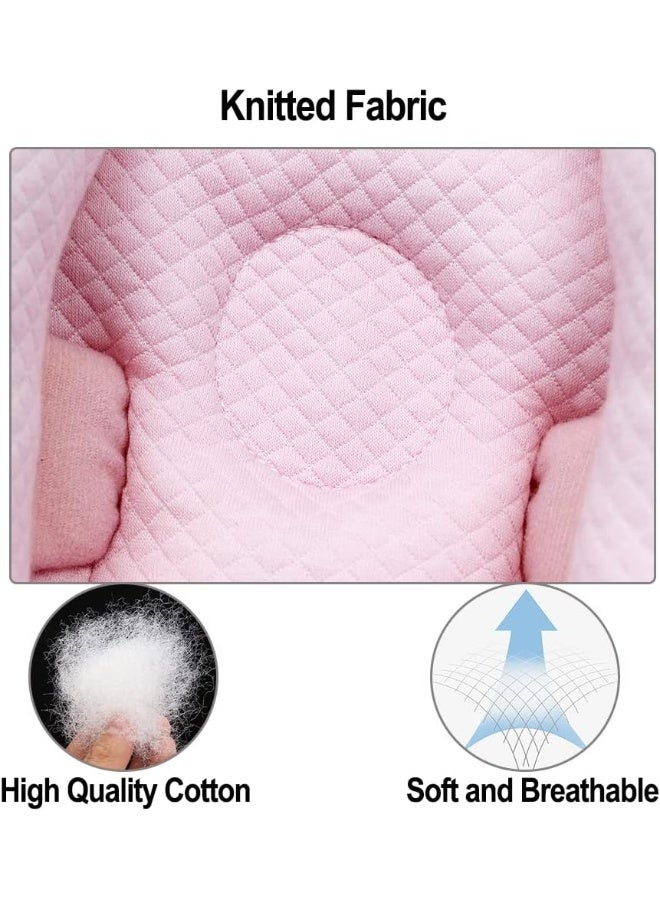 Blublu Park 2 in 1 Baby Support Pillow, Banana Shape Baby Neck Head Travel Pillow Stroller Insert Cushion for Kids, Toddler, Pink - Image 3