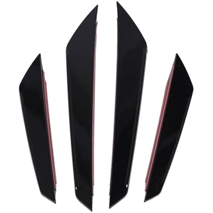 Luocute Front Bumper Lip Splitter Spoiler 4pcs, Accessories Air Chin Body Kit, Front Bumper Side Splitter Glossy Black Improve Streamline Decorative for STI VB 2022 Onwards - Image 1