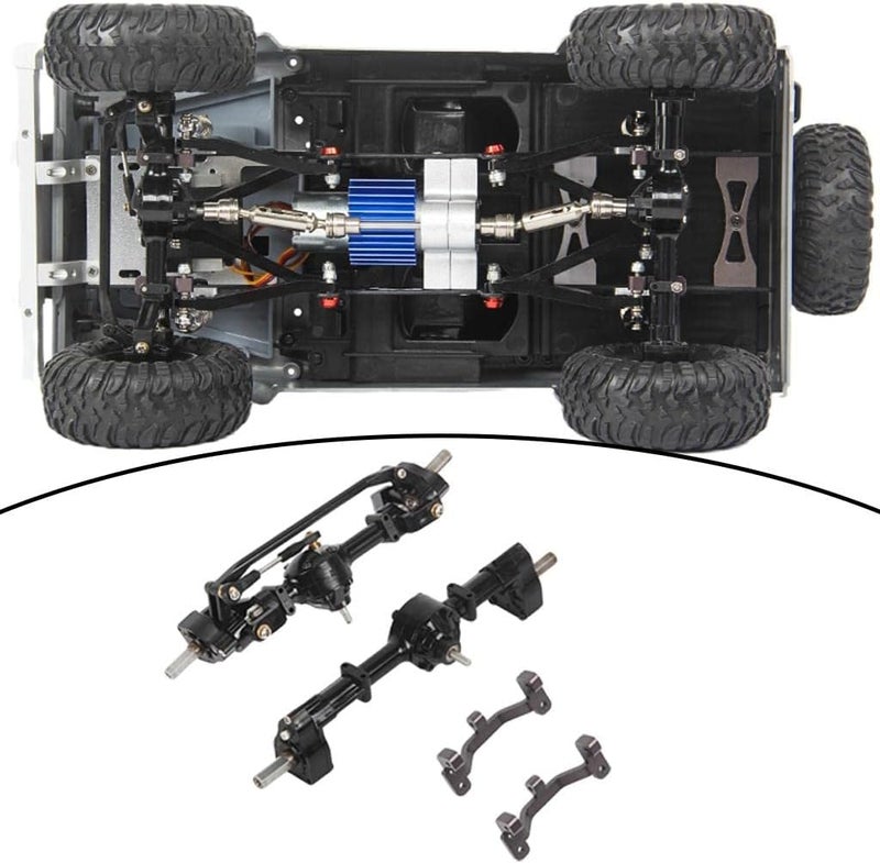 klarako Complete RC Car Front Rear Axle for MN D90 91 96 99S 98 1/12 Scale RC Rock Crawler Off Road Model Upgrade - Image 4