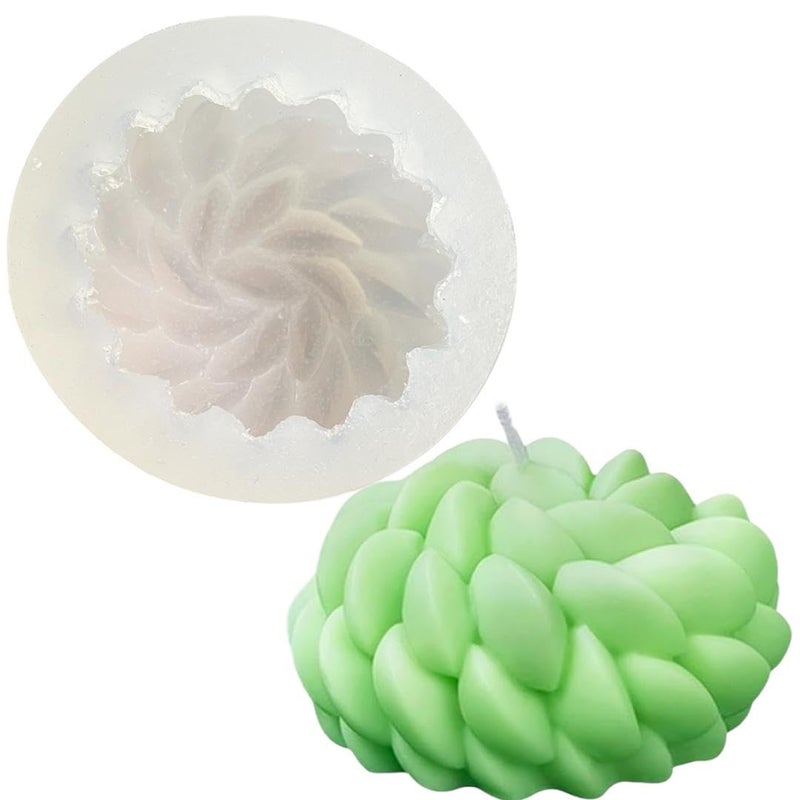 UKIYO INTERNATIONAL UKIYO international Santa Ana Flower Candle Mold Silicone Round Wax Mould Soap Resin Art Craft Moulds Chocolate Molds - Image 1