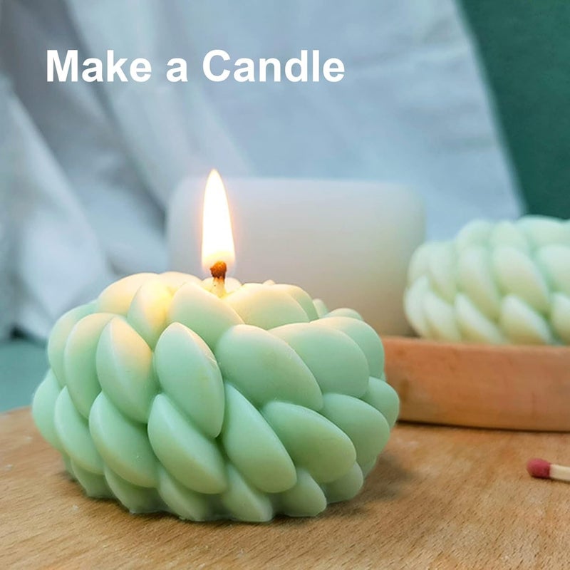UKIYO INTERNATIONAL UKIYO international Santa Ana Flower Candle Mold Silicone Round Wax Mould Soap Resin Art Craft Moulds Chocolate Molds - Image 5
