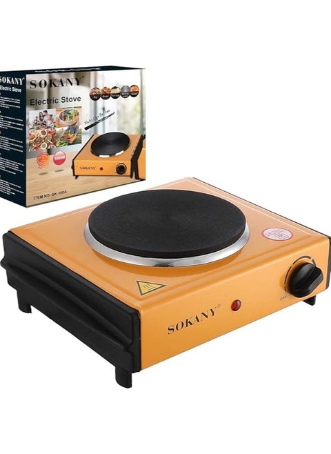 1000W Electric Hot Plate, Cast Iron, Temperature Control with Power Indicator Lights, Easy to Clean Hot Plate by Sokany SK-100A