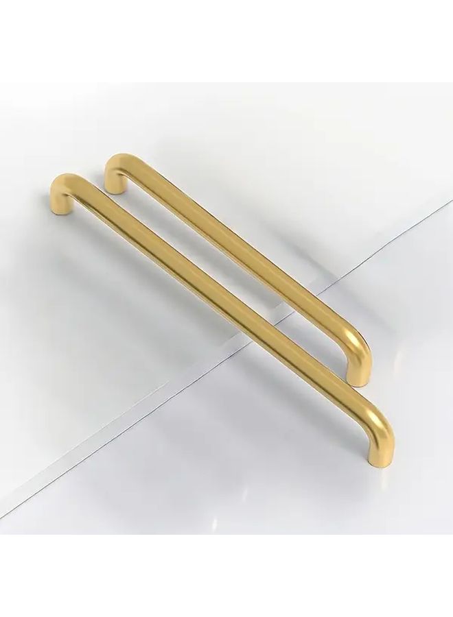 12 Pcs Golden Aluminum Alloy Round Tube Pulls For Cabinet Drawers Child Safe - Image 2