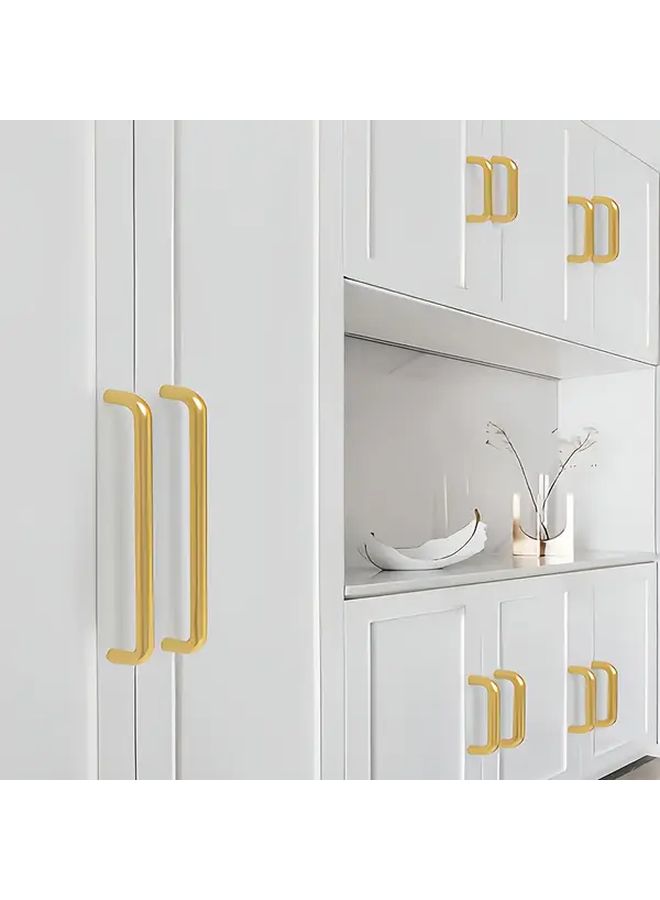 12 Pcs Golden Aluminum Alloy Round Tube Pulls For Cabinet Drawers Child Safe - Image 4