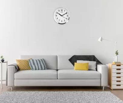 Kadio Analog 20 cm X 20 cm Wall Clock (White, with Glass, Standard) - Image 5