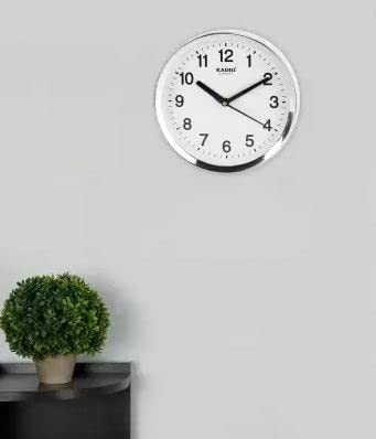 Kadio Analog 20 cm X 20 cm Wall Clock (White, with Glass, Standard) - Image 2