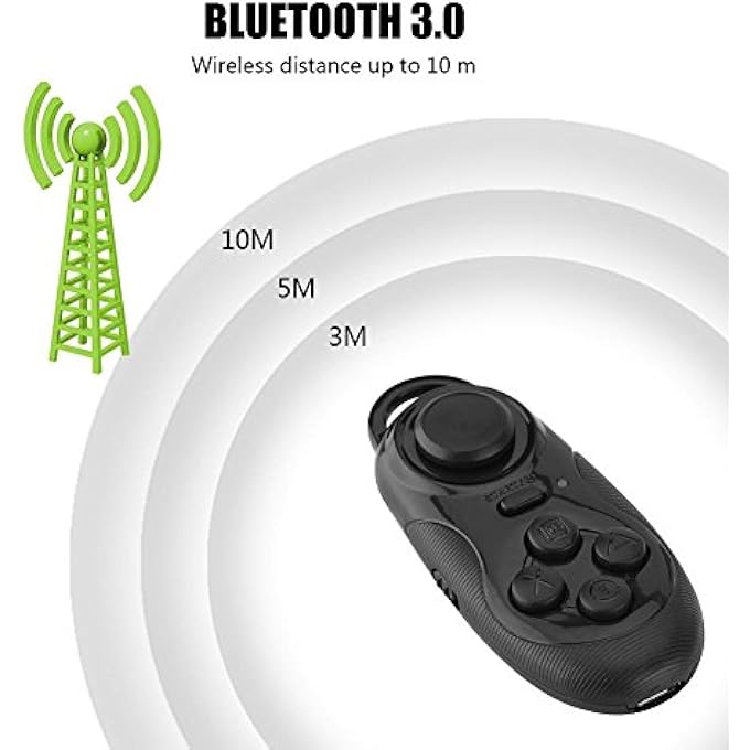 rayihni GAMEPAD BLUETOOTH, MINI WIRELESS BLUETOOTH 3.0 REMOTE GAMEPAD GAME CONTROLLER JOYSTICK SELFIE TIMER REMOTE CONTROLLER. - Image 2