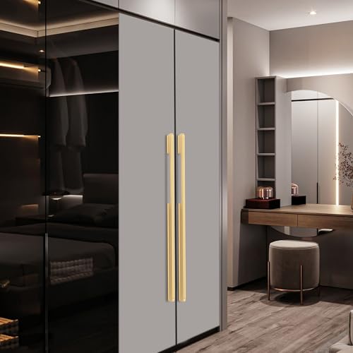 HARMONUS ,Fancy Aluminium Kitchen Cabinet Handle/Pull Handle/Door Handle/Drawer Handle,PVD Gold Finish, Aluminium Alloy, 36 INCH, 3 PCS HCPVDGOLDSAC-43-3-36 INCH - Image 1