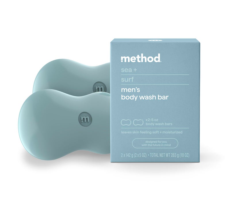 Method Bar Soap, Sea + Surf, Plastic Free, 2 bars, 5oz each - Image 1