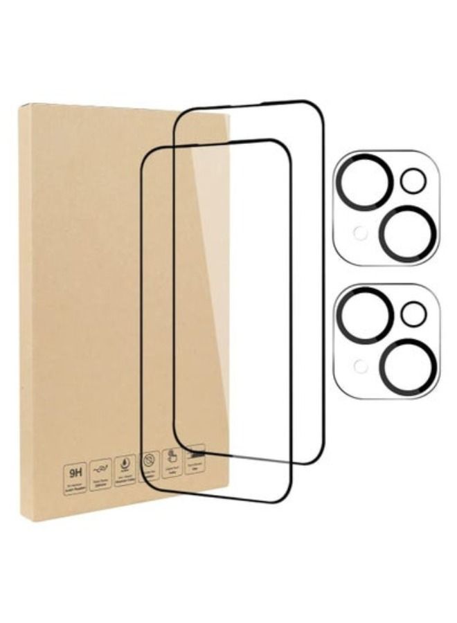 ACLIX 2 Pack Screen Protector for iPhone 14 Max 6.7" 2022 + 2 Pack Camera Lens Protector, Case Friendly Tempered Glass Film, Anti-scratch HD Crystal Protection Coverage - Image 3