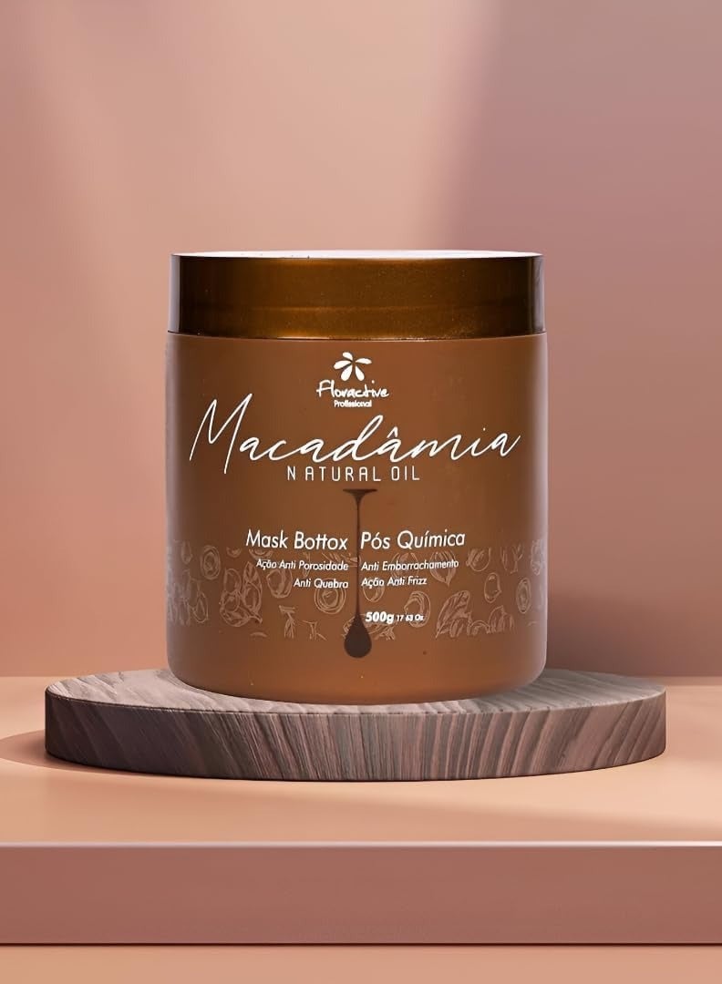 Floractive Macadamia Natural Oil Bottox Hair Mask – 500g | Post-Chemical Treatment Repair - Image 3