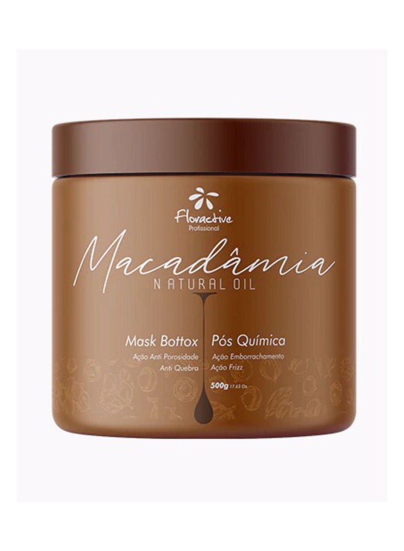 Floractive Macadamia Natural Oil Bottox Hair Mask – 500g | Post-Chemical Treatment Repair - Image 1