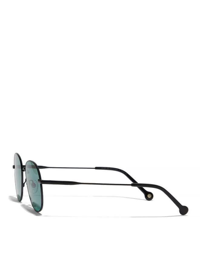 30Sundays BOUND Men Green Sunglasses - Frame Material: Metal - Lens Color: Green- Frame Color: Black - Full Rim