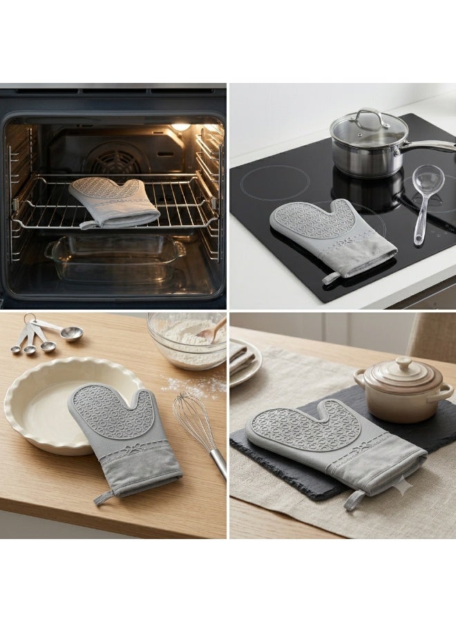 Hope 2-Piece Oven Gloves, Heat Resistant Pot Holders with Silicone Non-Slip Surface and Cotton Interior, Kitchen Gloves for Handling Hot Pots, Pans, Cookware and Baking Trays During Cooking - Image 5