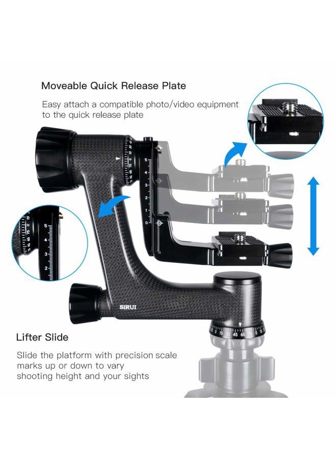 SIRUI PH-Series Carbon Fiber Gimbal Head (PH-10) - Image 4