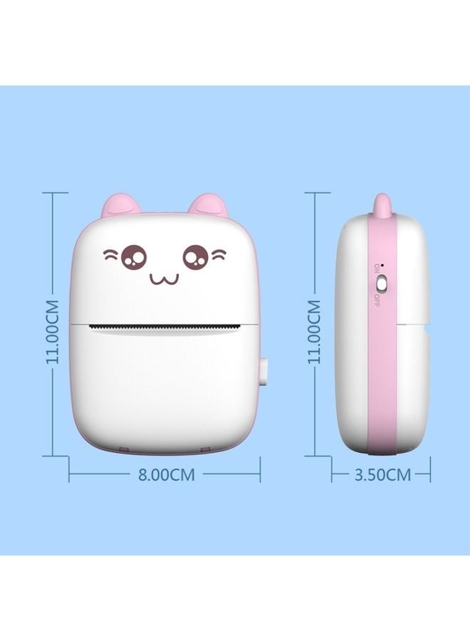 طابعة حرارية صغيرة بلوتوث لاسلكية C9 مع 5 ورقات و5 ملصقات و3 أوراق ملونة (زرقاء) - Image 3