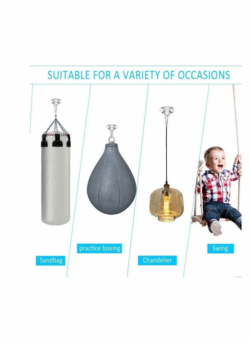 Y&D - 2 Set Ceiling Hook, Hanging Chair Swing Hook Hammock Hooks Kit Stainless Steel Mount Heavy Duty for Porch Yoga Gym - Image 1