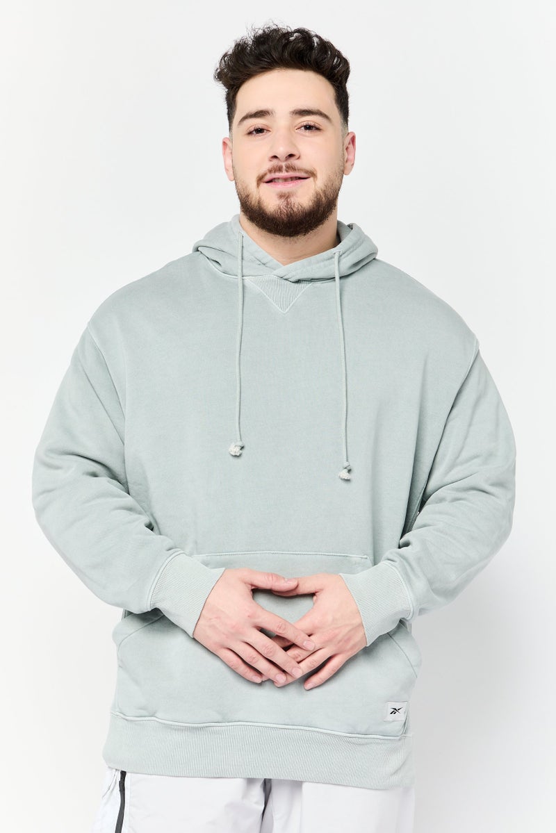 Reebok Men Sportswear Fit Long Sleeves Outdoor Hoodie, Grey - Image 1