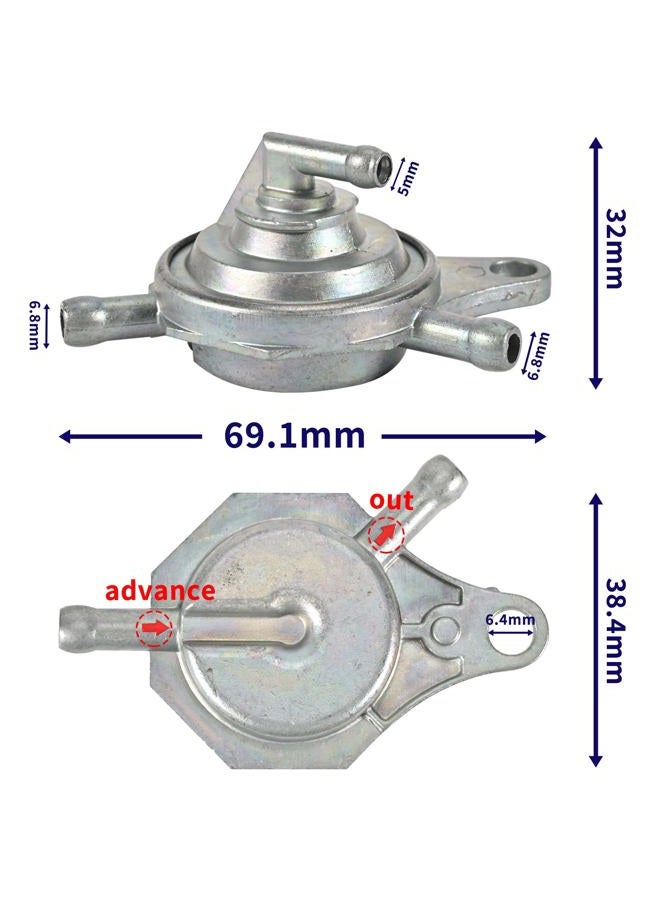 Trkimal Gas Fuel Filter Vacuum Fuel Pump Petcock for GY6 50cc 150cc (Three Hole Fuel Pump) - Image 3