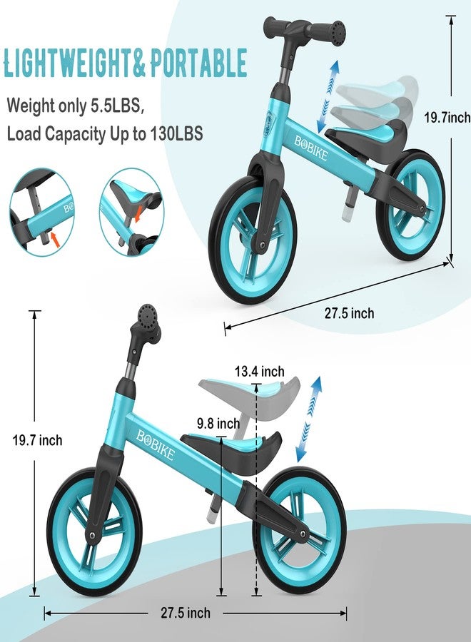 Bobike Toddler Balance Bike Toys for 1 to 3 Year Old Girls Boys Adjustable Seat and Handlebar No-Pedal Training Bike Best Gifts for Kids (Blue) - Image 4
