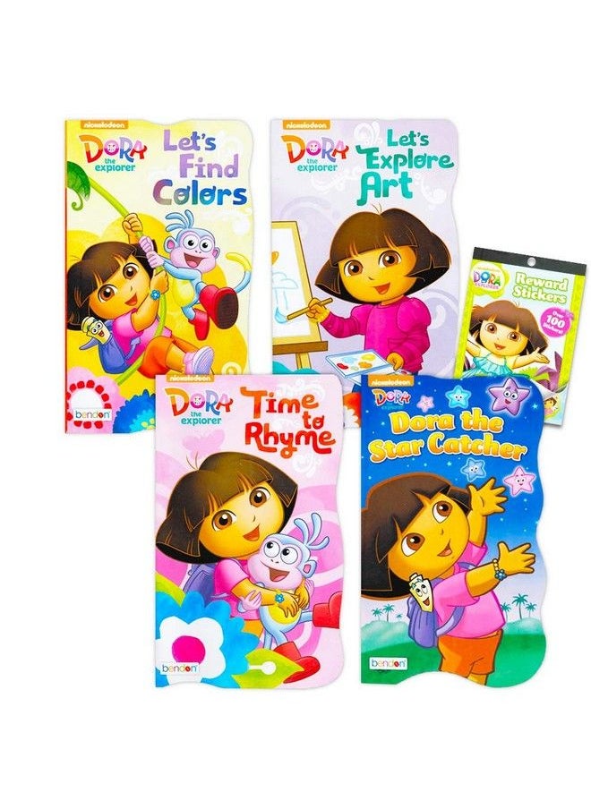 nickelodeon Dora The Explorer Board Books For Kids Toddlers ~ Bundle Of 4 Dora Board Books With 300 Bonus Dora The Explorer Stickers (Dora Board Books)  - Image 2