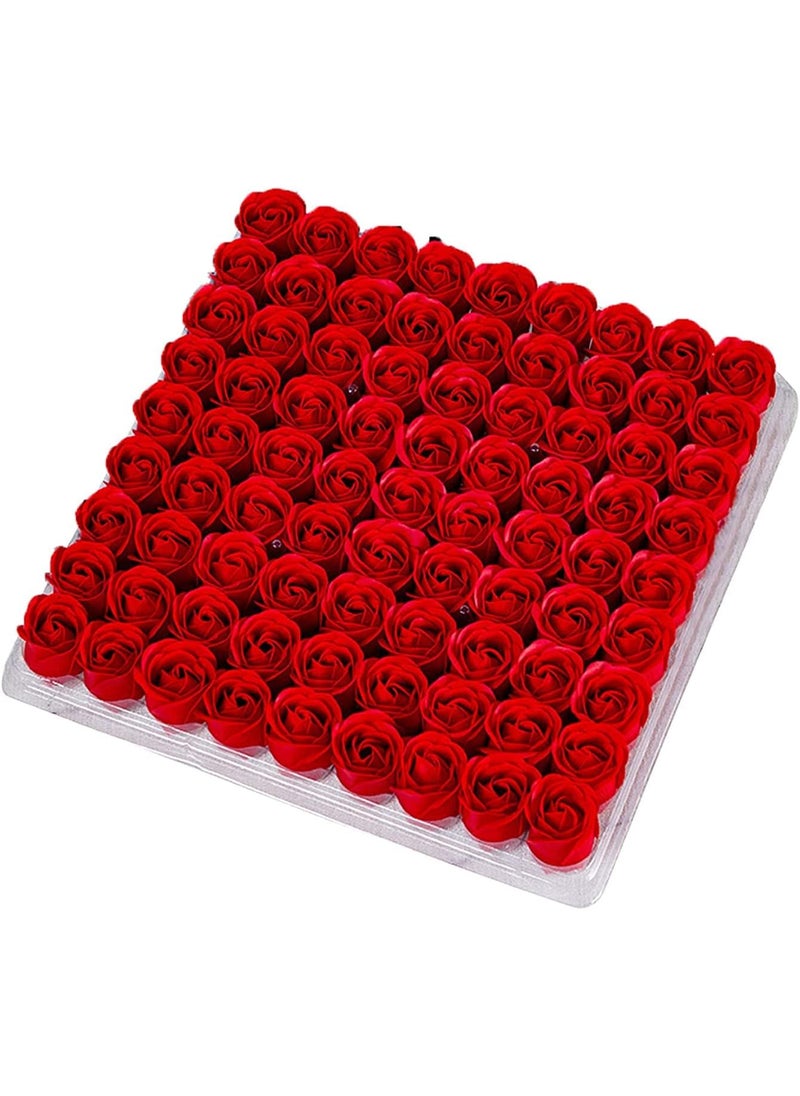 Marsrut Marsrut 81Pcs Bath Soap Rose FlowerScented Soap Rose Petals Body Soap for Valentines Day Wedding Anniversary Birthday for Her Red 