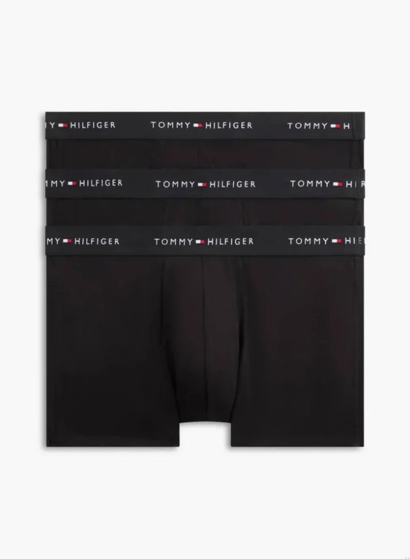 3-Pack Signature Logo Contrast Waistband Trunks