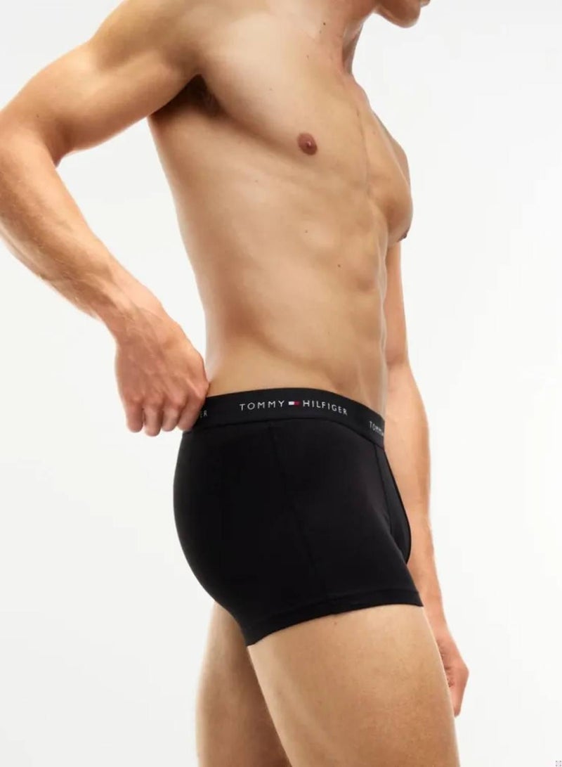 TOMMY HILFIGER 3-Pack Signature Logo Contrast Waistband Trunks - Image 4